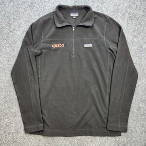 Patagonia Micro D Pullover Sweater Mens Small Black Fleece Outdoor 1/4 Zip‎